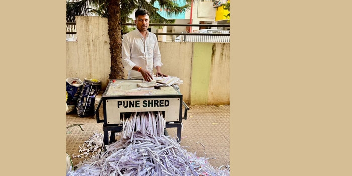 shredding machine paper